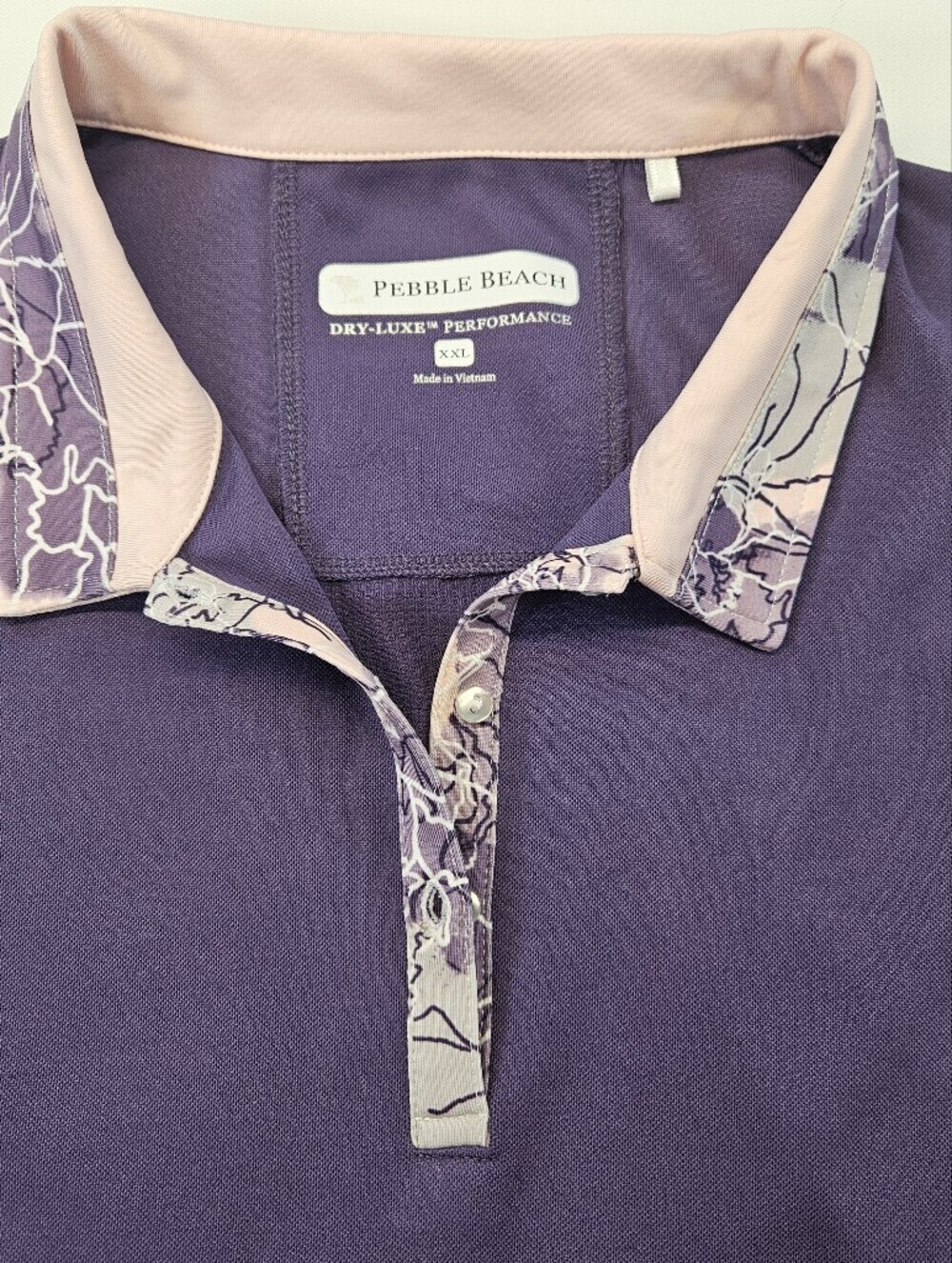 Pebble Beach Golf Womens Purple Short Sleeve Golf Polo Shirt Size XXLARGE